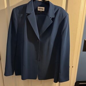 Kasper Women's Classic Navy Blazer & Skirt Suit Set Women’s 18